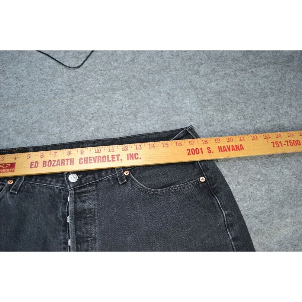 Vintage Levis 501 XX Button‎ Fly Denim 36x32 Fits 34x31 black Loose Jeans